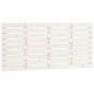 vidaXL Cabecero de cama de pared madera maciza pino blanco 146x3x63 cm