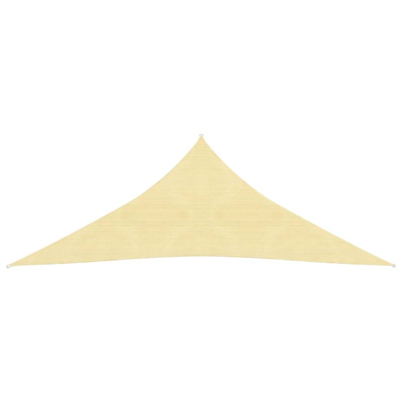 vidaXL Toldo de vela triangular HDPE 3,6x3,6x3,6 m beige
