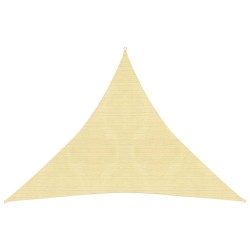 vidaXL Toldo de vela triangular HDPE 3,6x3,6x3,6 m beige