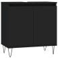 vidaXL Armario de baño madera de ingeniería negro 58x33x60 cm vidaXL Armario de baño madera de ingeniería negro 58x33x60 cm