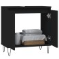 vidaXL Armario de baño madera de ingeniería negro 58x33x60 cm vidaXL Armario de baño madera de ingeniería negro 58x33x60 cm