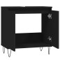 vidaXL Armario de baño madera de ingeniería negro 58x33x60 cm vidaXL Armario de baño madera de ingeniería negro 58x33x60 cm