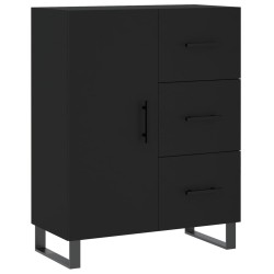 vidaXL Aparador de madera de ingeniería negro 69,5x34x90 cm