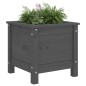 vidaXL Jardinera madera maciza de pino gris 40x40x39 cm vidaXL Jardinera madera maciza de pino gris 40x40x39 cm