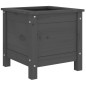 vidaXL Jardinera madera maciza de pino gris 40x40x39 cm vidaXL Jardinera madera maciza de pino gris 40x40x39 cm