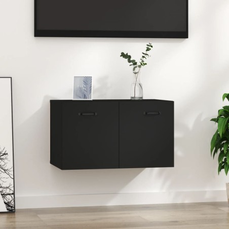 vidaXL Armario de pared madera contrachapada negro 60x36,5x35 cm