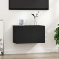 vidaXL Armario de pared madera contrachapada negro 60x36,5x35 cm vidaXL Armario de pared madera contrachapada negro 60x36,5x35 cm