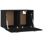 vidaXL Armario de pared madera contrachapada negro 60x36,5x35 cm vidaXL Armario de pared madera contrachapada negro 60x36,5x35 cm