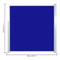 vidaXL Toldo lateral retráctil de jardín azul 140x300 cm vidaXL Toldo lateral retráctil de jardín azul 140x300 cm