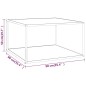 vidaXL Mesa de centro negra con vidrio de mármol blanco 90x90x50 cm