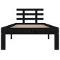 vidaXL Estructura de cama madera maciza negro 90x200 cm