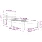 vidaXL Estructura de cama madera maciza negro 90x200 cm