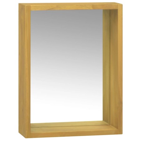 vidaXL Mueble con espejo madera maciza de teca 30x10x40 cm