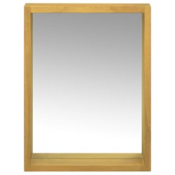 vidaXL Mueble con espejo madera maciza de teca 30x10x40 cm