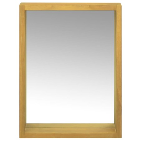 vidaXL Mueble con espejo madera maciza de teca 30x10x40 cm