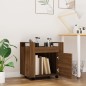 vidaXL Carrito de escritorio contrachapada marrón roble 60x45x60 cm
