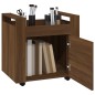 vidaXL Carrito de escritorio contrachapada marrón roble 60x45x60 cm