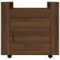 vidaXL Carrito de escritorio contrachapada marrón roble 60x45x60 cm