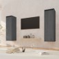 vidaXL Armario de pared 2 uds madera maciza de pino gris 30x30x100 cm vidaXL Armario de pared 2 uds madera maciza de pino gris 30x30x100 cm