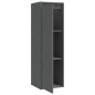 vidaXL Armario de pared 2 uds madera maciza de pino gris 30x30x100 cm vidaXL Armario de pared 2 uds madera maciza de pino gris 30x30x100 cm