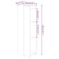 vidaXL Armario de pared 2 uds madera maciza de pino gris 30x30x100 cm vidaXL Armario de pared 2 uds madera maciza de pino gris 30x30x100 cm