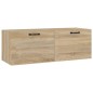 vidaXL Armario pared madera contrachapada roble Sonoma 100x36,5x35 cm vidaXL Armario pared madera contrachapada roble Sonoma 100x36,5x35 cm
