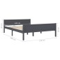 vidaXL Estructura de cama de madera maciza de pino gris 120x200 cm vidaXL Estructura de cama de madera maciza de pino gris 120x200 cm