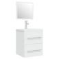 vidaXL Mueble de baño con lavabo madera contrachapada blanco vidaXL Mueble de baño con lavabo madera contrachapada blanco
