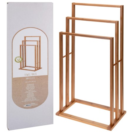 Bathroom Solutions Toallero de bambú con 3 barras
