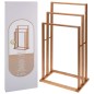 Bathroom Solutions Toallero de bambú con 3 barras Bathroom Solutions Toallero de bambú con 3 barras