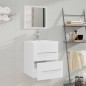 vidaXL Mueble de baño con lavabo madera contrachapada blanco vidaXL Mueble de baño con lavabo madera contrachapada blanco