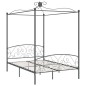 vidaXL Estructura de cama con dosel metal gris 120x200 cm vidaXL Estructura de cama con dosel metal gris 120x200 cm