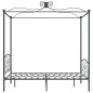 vidaXL Estructura de cama con dosel metal gris 120x200 cm vidaXL Estructura de cama con dosel metal gris 120x200 cm