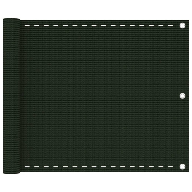 vidaXL Toldo para balcón HDPE verde oscuro 75x300 cm vidaXL Toldo para balcón HDPE verde oscuro 75x300 cm