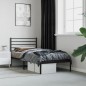 vidaXL Estructura de cama con cabecero metal negro 90x200 cm vidaXL Estructura de cama con cabecero metal negro 90x200 cm