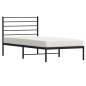 vidaXL Estructura de cama con cabecero metal negro 90x200 cm vidaXL Estructura de cama con cabecero metal negro 90x200 cm