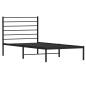 vidaXL Estructura de cama con cabecero metal negro 90x200 cm vidaXL Estructura de cama con cabecero metal negro 90x200 cm