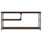 vidaXL Mueble de TV contrachapada y acero marrón roble 103x38x46,5 cm