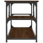 vidaXL Mueble de TV contrachapada y acero marrón roble 103x38x46,5 cm