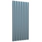 vidaXL Paneles de tejado 12 unidades acero recubierto gris 80x36 cm
