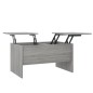 vidaXL Mesa de centro madera contrachapada gris Sonoma 80x50x42,5 cm