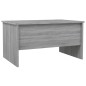 vidaXL Mesa de centro madera contrachapada gris Sonoma 80x50x42,5 cm