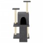 vidaXL Rascador para gatos con postes de sisal gris oscuro 110 cm vidaXL Rascador para gatos con postes de sisal gris oscuro 110 cm