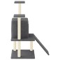 vidaXL Rascador para gatos con postes de sisal gris oscuro 110 cm vidaXL Rascador para gatos con postes de sisal gris oscuro 110 cm
