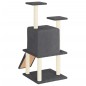 vidaXL Rascador para gatos con postes de sisal gris oscuro 110 cm vidaXL Rascador para gatos con postes de sisal gris oscuro 110 cm