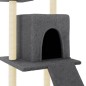 vidaXL Rascador para gatos con postes de sisal gris oscuro 110 cm vidaXL Rascador para gatos con postes de sisal gris oscuro 110 cm