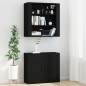 vidaXL Armario de pared madera contrachapada negro 80x33x80 cm vidaXL Armario de pared madera contrachapada negro 80x33x80 cm