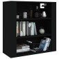 vidaXL Armario de pared madera contrachapada negro 80x33x80 cm vidaXL Armario de pared madera contrachapada negro 80x33x80 cm