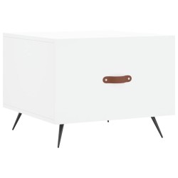 vidaXL Mesa de centro madera de ingeniería blanca 50x50x40 cm