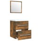 vidaXL Mueble de baño con lavabo madera contrachapada roble ahumado vidaXL Mueble de baño con lavabo madera contrachapada roble ahumado
